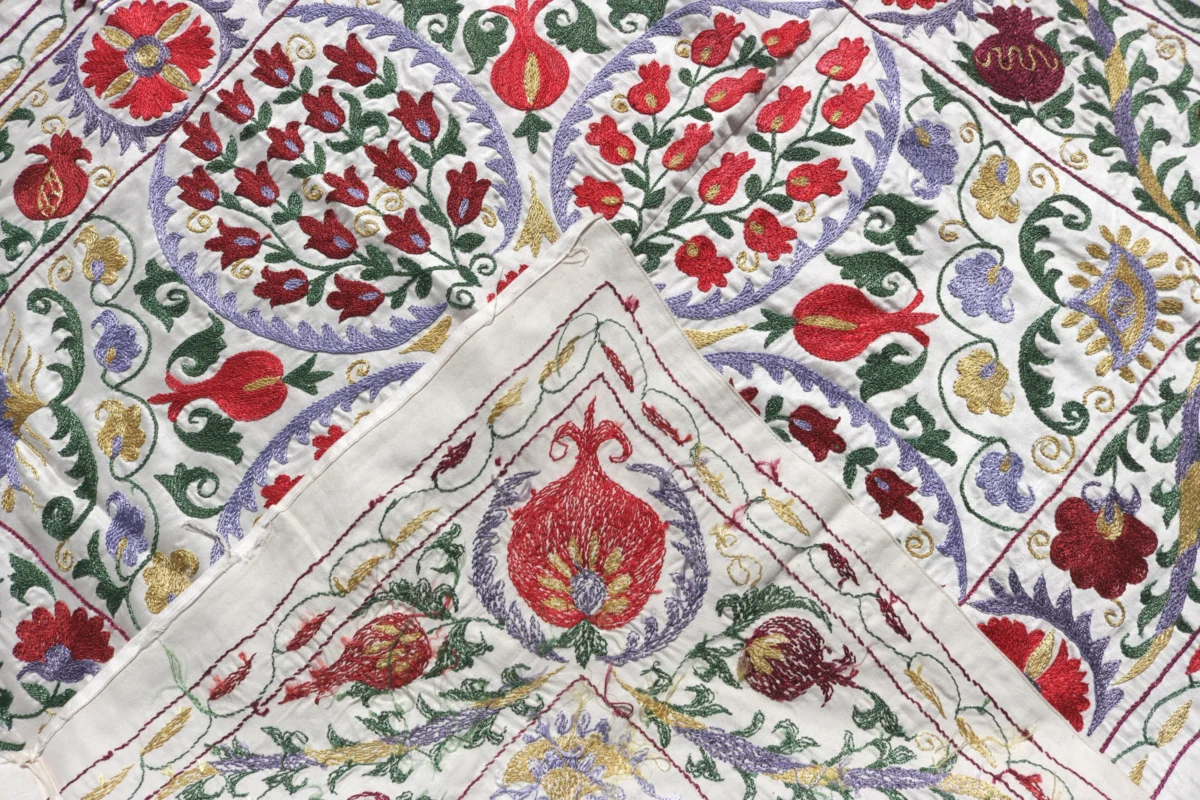Silk Suzani Clasic Uzbek embroidery,Suzani Fabric Suzani Wall Hanging, Bedspread, Bed cover, Wall hanging, Wall Decor fabric, Tablecloth