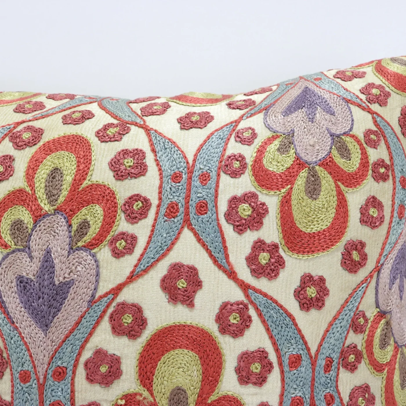 Suzani Pillow Uzbek Embroidery, Suzani Throw Pillow, Suzani Cushion Cover, Suzani Pillow Cover, Hand Embroidery Decorative Pillow-Pillowcase