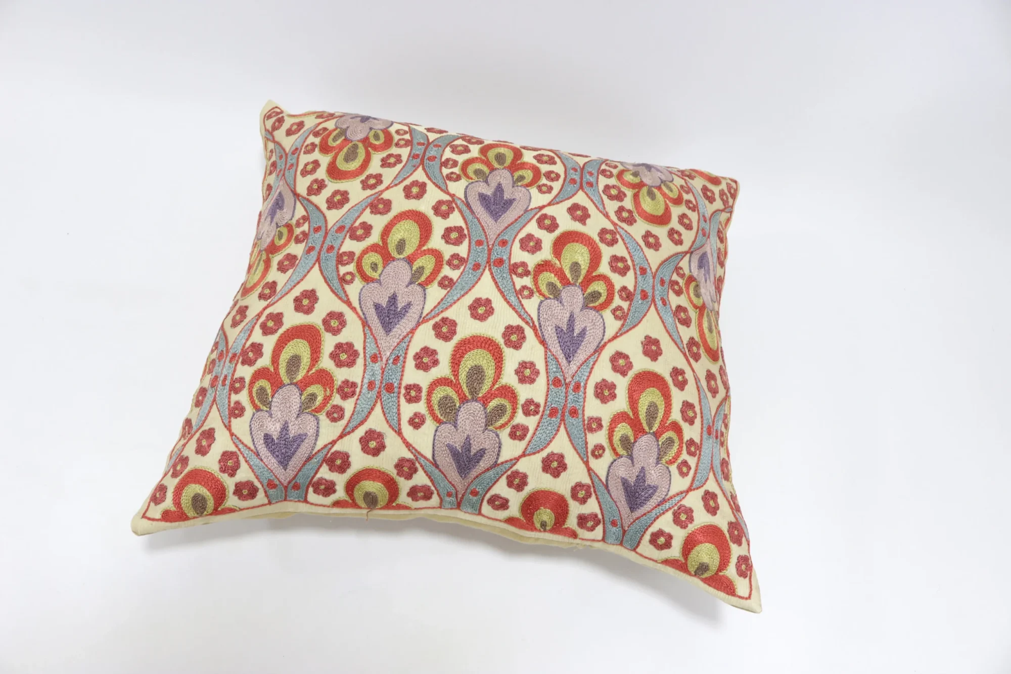 Suzani Pillow Uzbek Embroidery, Suzani Throw Pillow, Suzani Cushion Cover, Suzani Pillow Cover, Hand Embroidery Decorative Pillow-Pillowcase