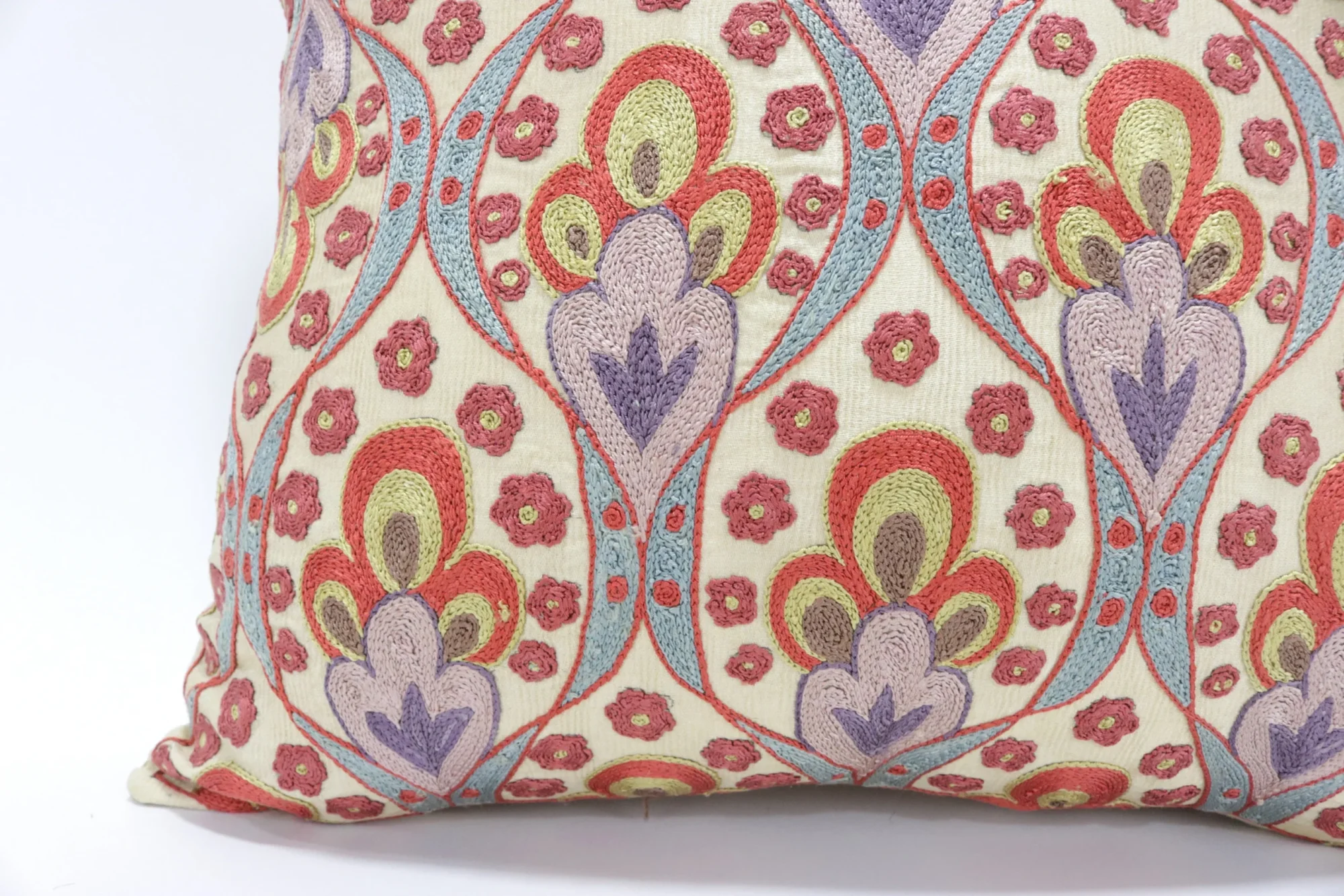 Suzani Pillow Uzbek Embroidery, Suzani Throw Pillow, Suzani Cushion Cover, Suzani Pillow Cover, Hand Embroidery Decorative Pillow-Pillowcase