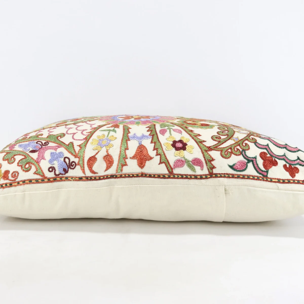 Lumbar Suzani Boho Pillow Uzbek Silk Embroidery, Suzani Throw Pillow, Suzani Cushion Cover, Suzani Pillow Cover,Decorotive pillow, Best Sale
