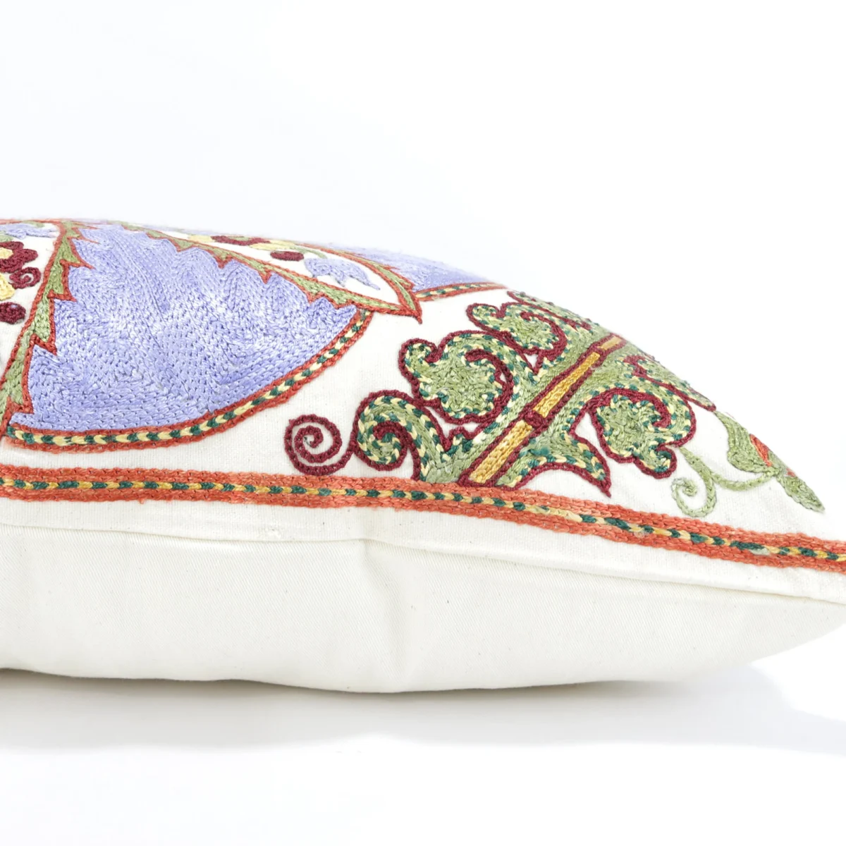 Lumbar Suzani Boho Pillow Uzbek Silk Embroidery, Suzani Throw Pillow, Suzani Cushion Cover, Suzani Pillow Cover,Decorotive pillow, Best Sale