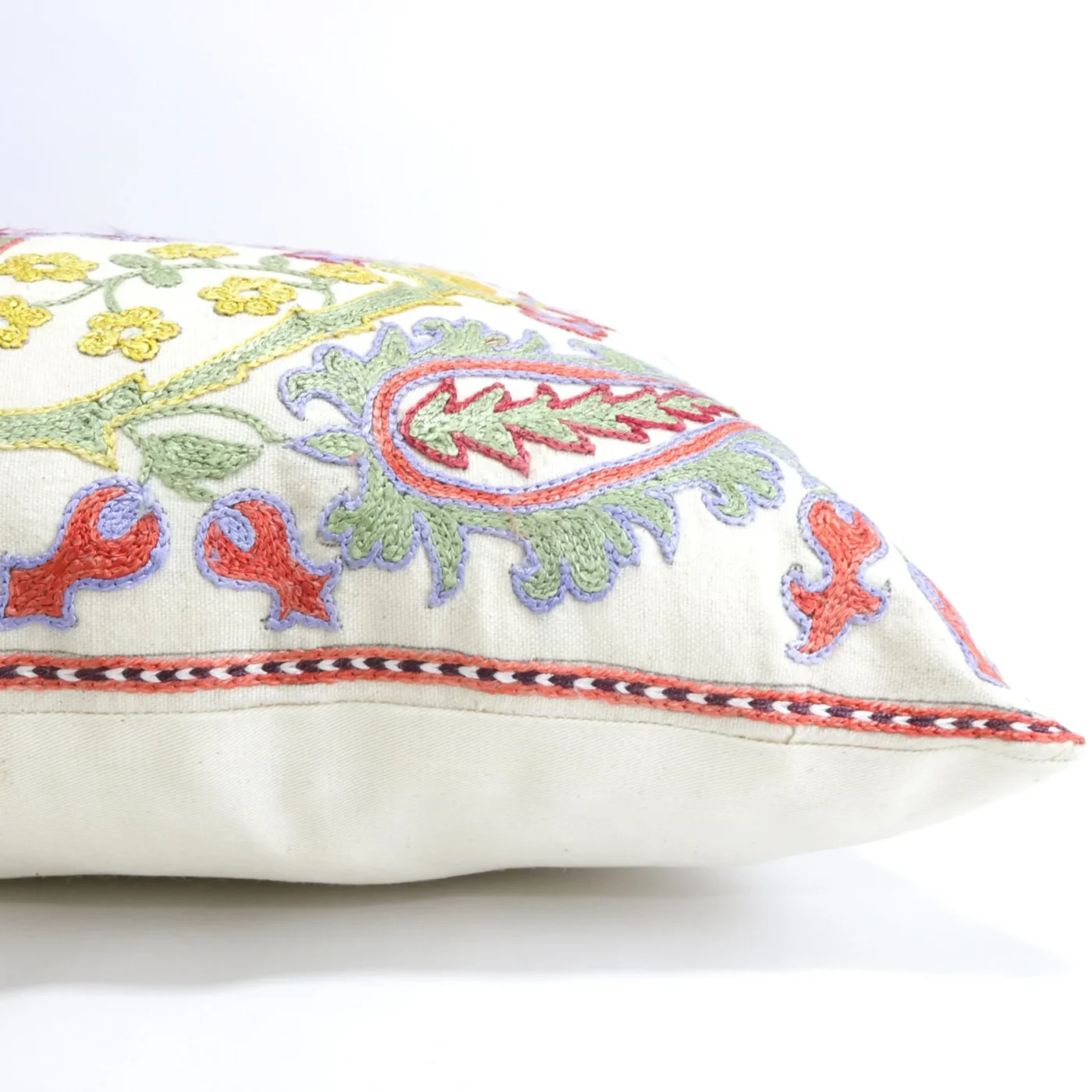 Floral Suzani Pillow Uzbek hand embroidery Suzani Throw Pillow, Suzani Cushion Cover, Suzani Pillow, Boho cushion, Silk Designer Pillow