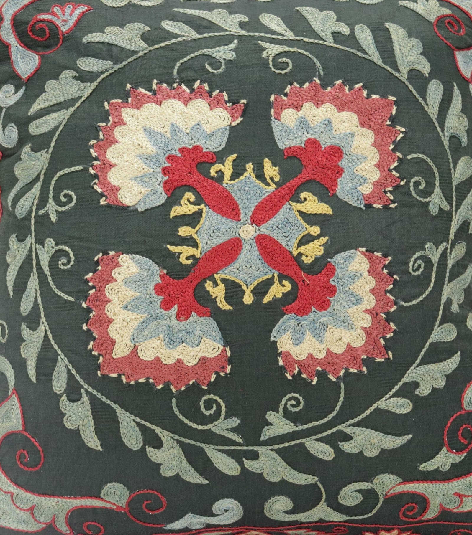 Suzani Pillow Uzbek Embroidery,Suzani 16 x 16 Throw Pillow, Suzani Cushion Cover,Suzani Pillow Cover,Hand Embroidery Suzani Pillow,Best Sale