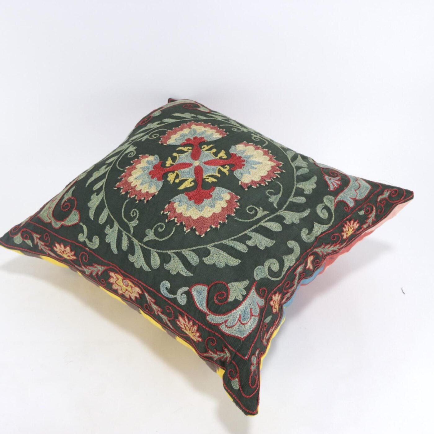 Suzani Pillow Uzbek Embroidery,Suzani 16 x 16 Throw Pillow, Suzani Cushion Cover,Suzani Pillow Cover,Hand Embroidery Suzani Pillow,Best Sale