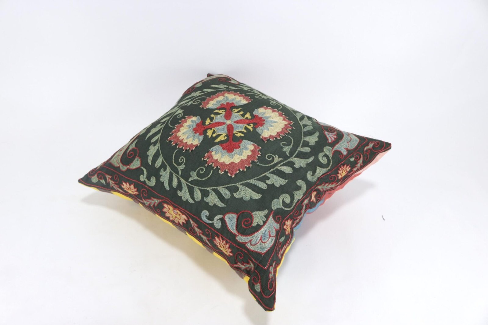 Suzani Pillow Uzbek Embroidery,Suzani 16 x 16 Throw Pillow, Suzani Cushion Cover,Suzani Pillow Cover,Hand Embroidery Suzani Pillow,Best Sale
