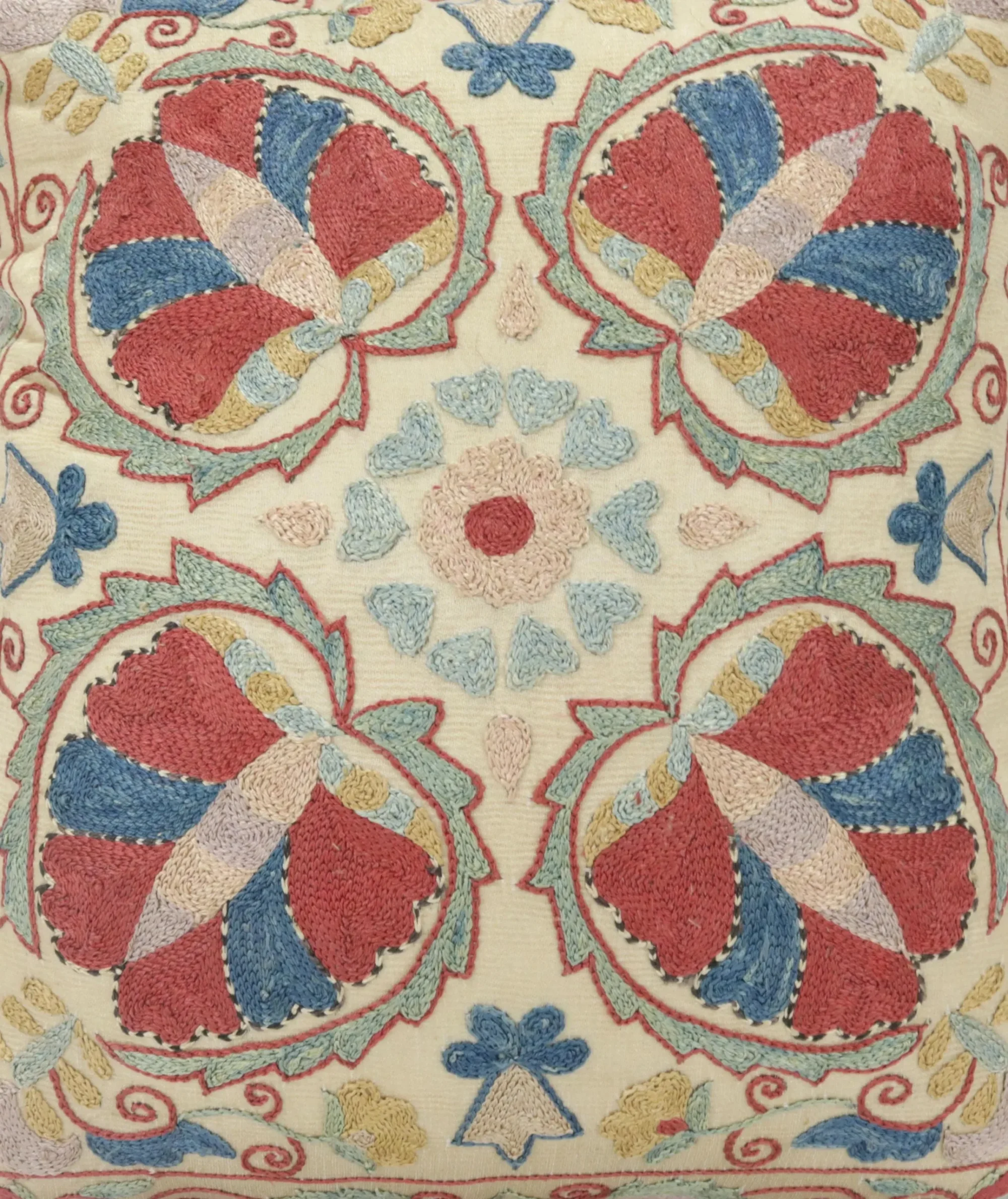 Suzani Pillow Uzbek Embroidery,Suzani 16 x 16 Throw Pillow, Suzani Cushion Cover,Suzani Pillow Cover,Hand Embroidery Suzani Pillow,Best Sale