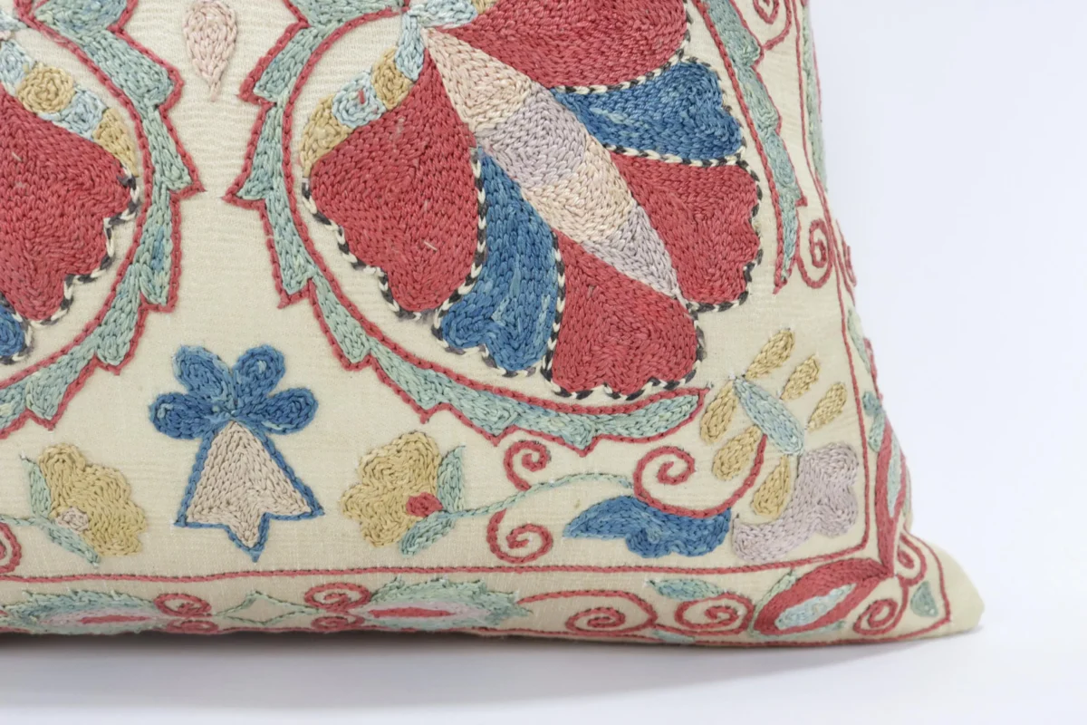 Suzani Pillow Uzbek Embroidery,Suzani 16 x 16 Throw Pillow, Suzani Cushion Cover,Suzani Pillow Cover,Hand Embroidery Suzani Pillow,Best Sale