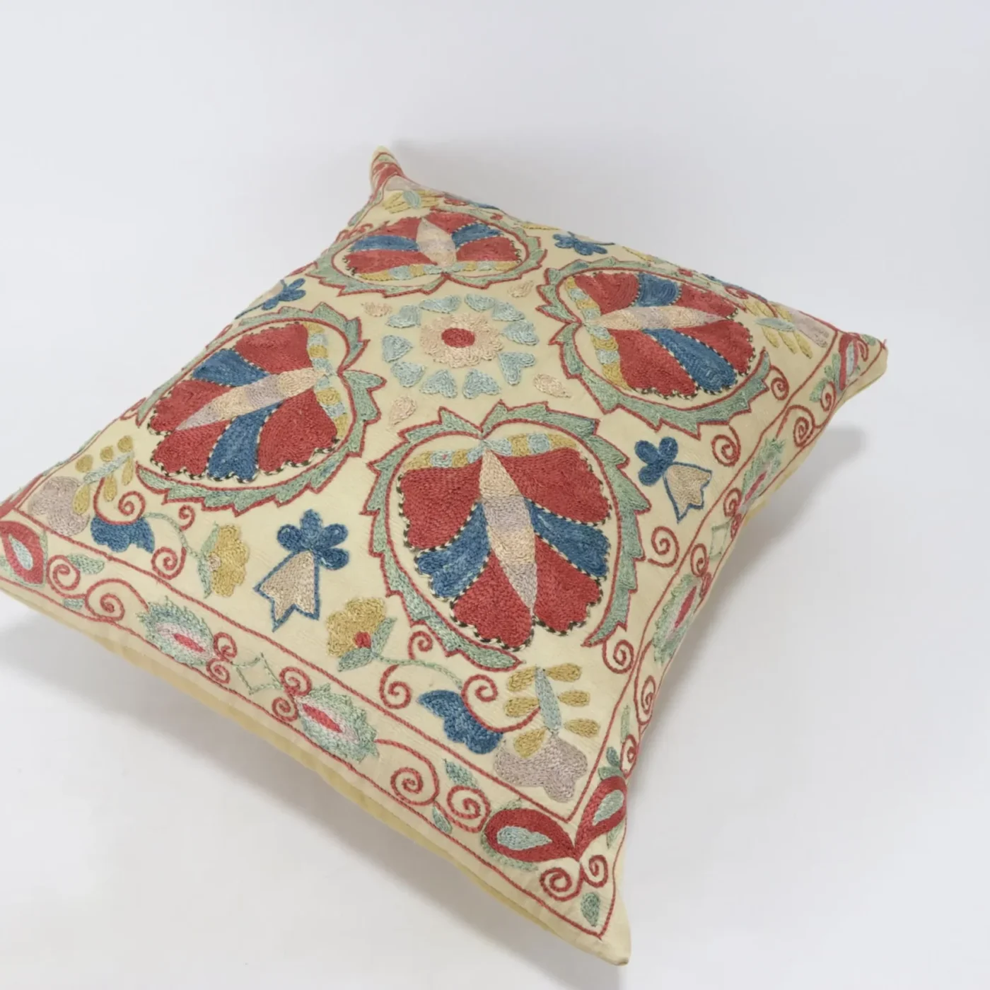 Suzani Pillow Uzbek Embroidery,Suzani 16 x 16 Throw Pillow, Suzani Cushion Cover,Suzani Pillow Cover,Hand Embroidery Suzani Pillow,Best Sale