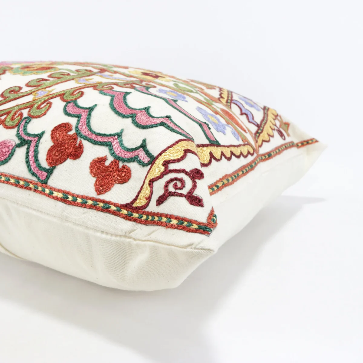 Lumbar Suzani Boho Pillow Uzbek Silk Embroidery, Suzani Throw Pillow, Suzani Cushion Cover, Suzani Pillow Cover,Decorotive pillow, Best Sale