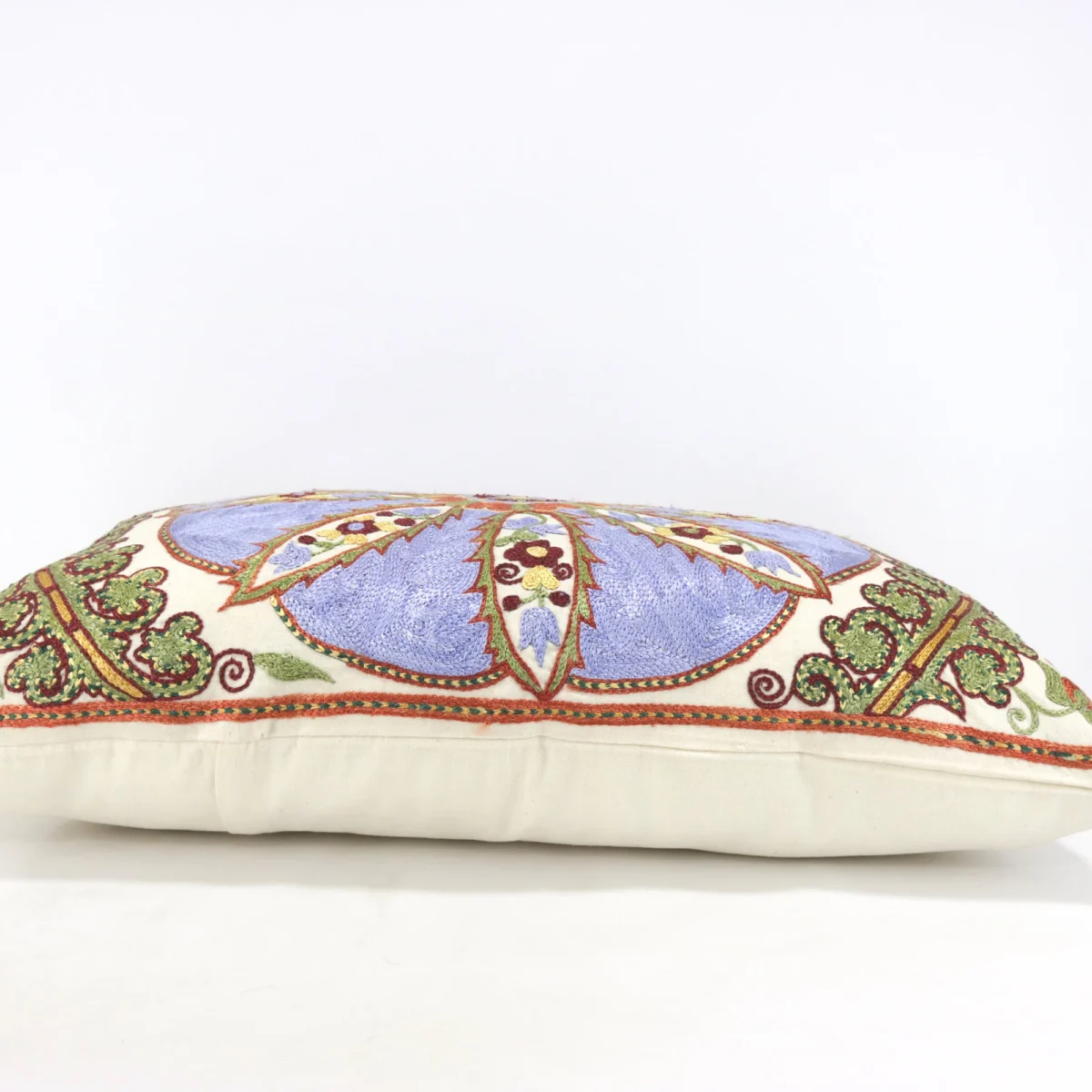 Lumbar Suzani Boho Pillow Uzbek Silk Embroidery, Suzani Throw Pillow, Suzani Cushion Cover, Suzani Pillow Cover,Decorotive pillow, Best Sale