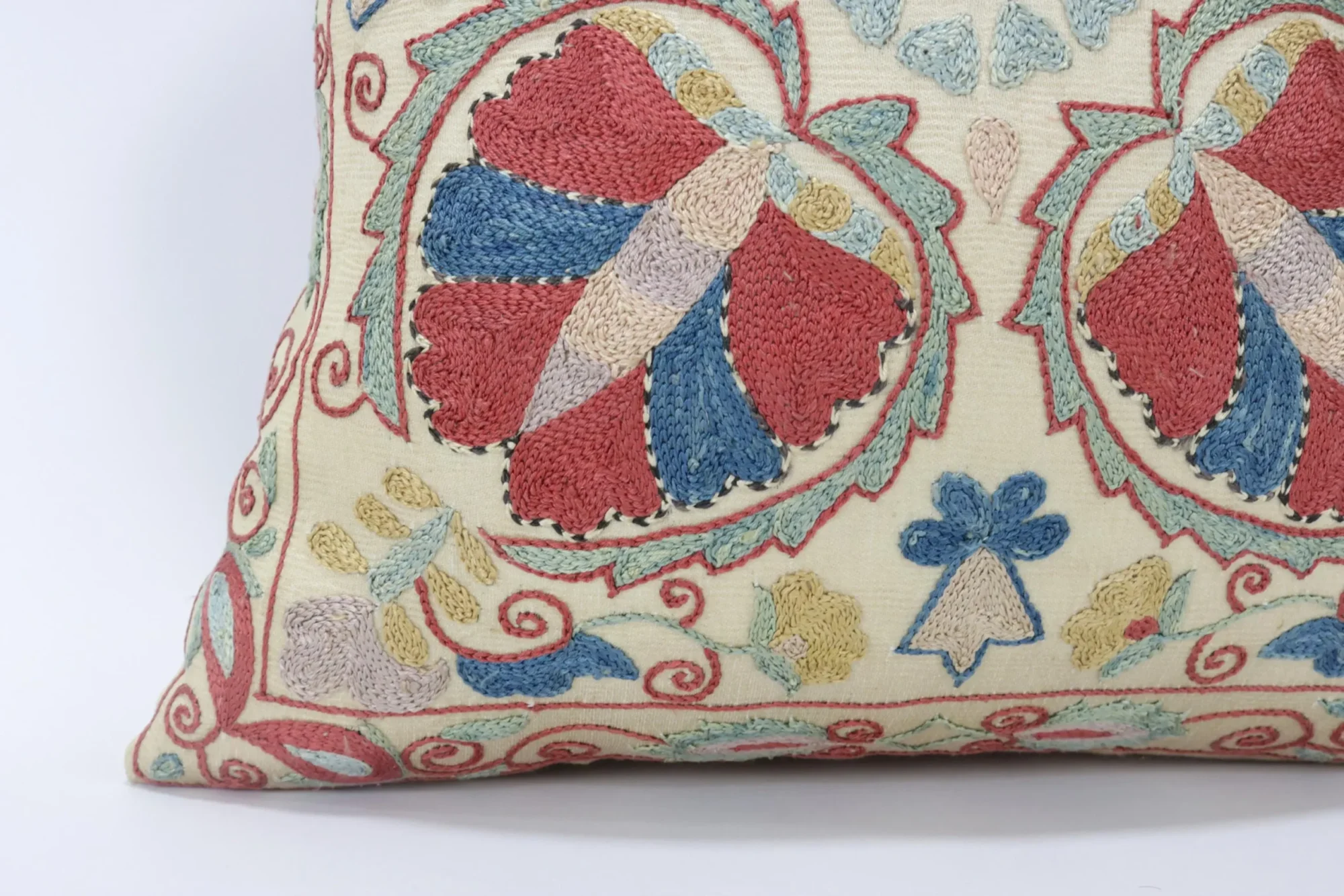 Suzani Pillow Uzbek Embroidery,Suzani 16 x 16 Throw Pillow, Suzani Cushion Cover,Suzani Pillow Cover,Hand Embroidery Suzani Pillow,Best Sale