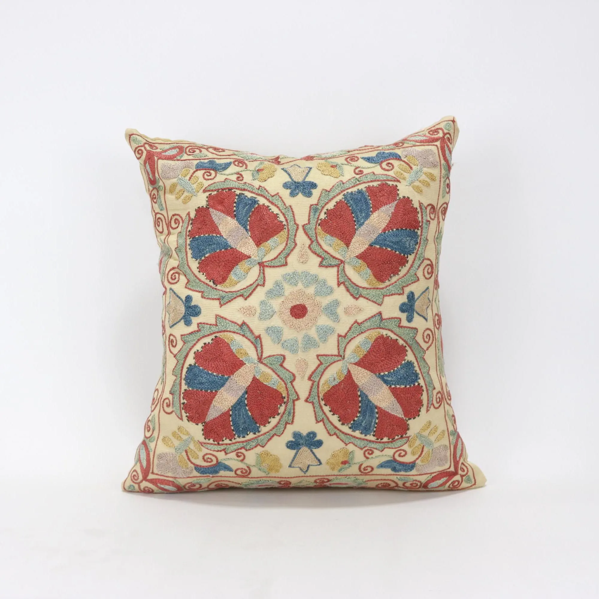 Suzani Pillow Uzbek Embroidery,Suzani 16 x 16 Throw Pillow, Suzani Cushion Cover,Suzani Pillow Cover,Hand Embroidery Suzani Pillow,Best Sale