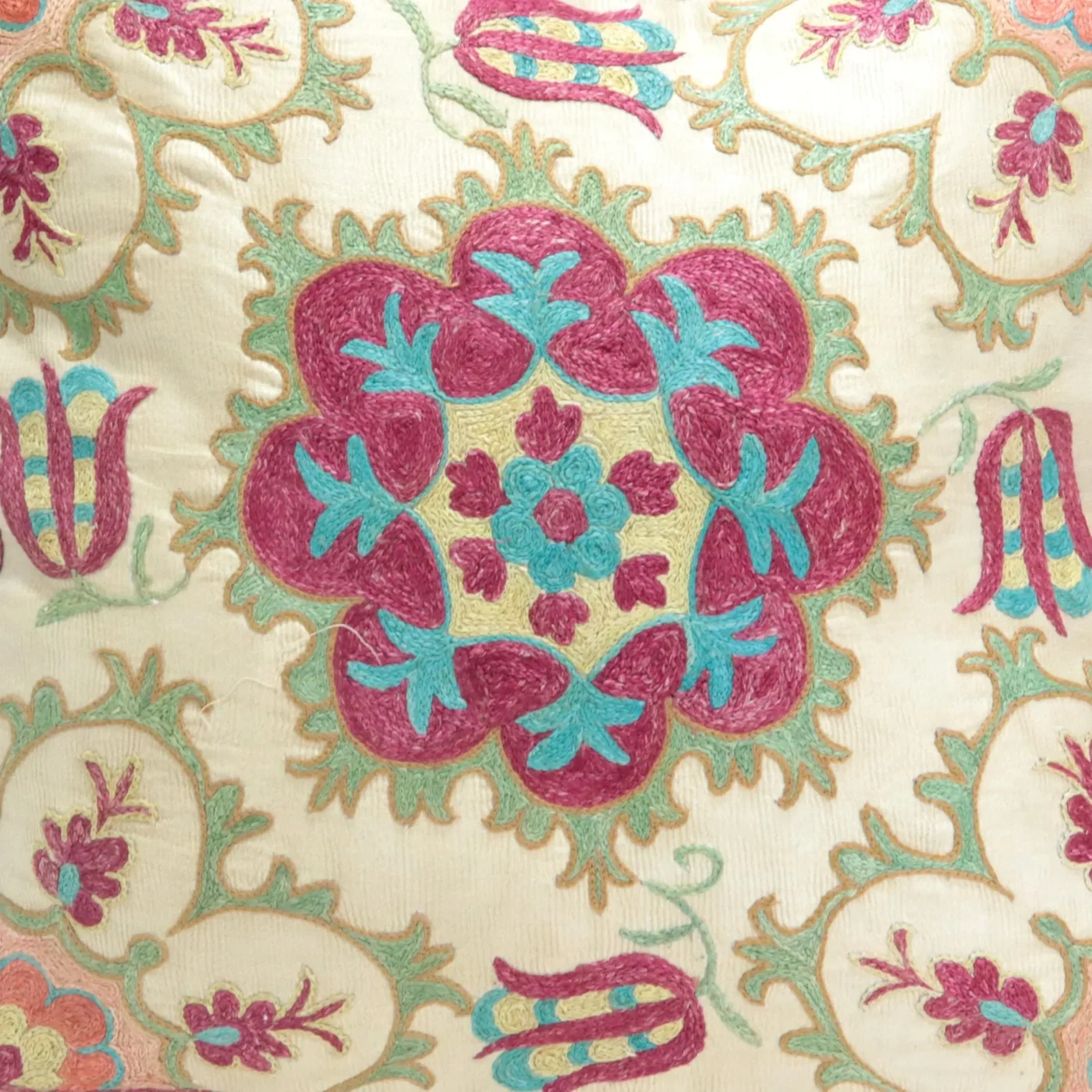 Suzani Pillow Uzbek Embroidery,Suzani 16 x 16 Throw Pillow, Suzani Cushion Cover,Suzani Pillow Cover,Hand Embroidery Suzani Pillow,Best Sale