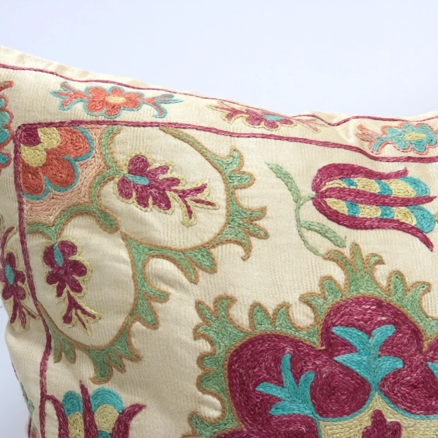 Suzani Pillow Uzbek Embroidery,Suzani 16 x 16 Throw Pillow, Suzani Cushion Cover,Suzani Pillow Cover,Hand Embroidery Suzani Pillow,Best Sale