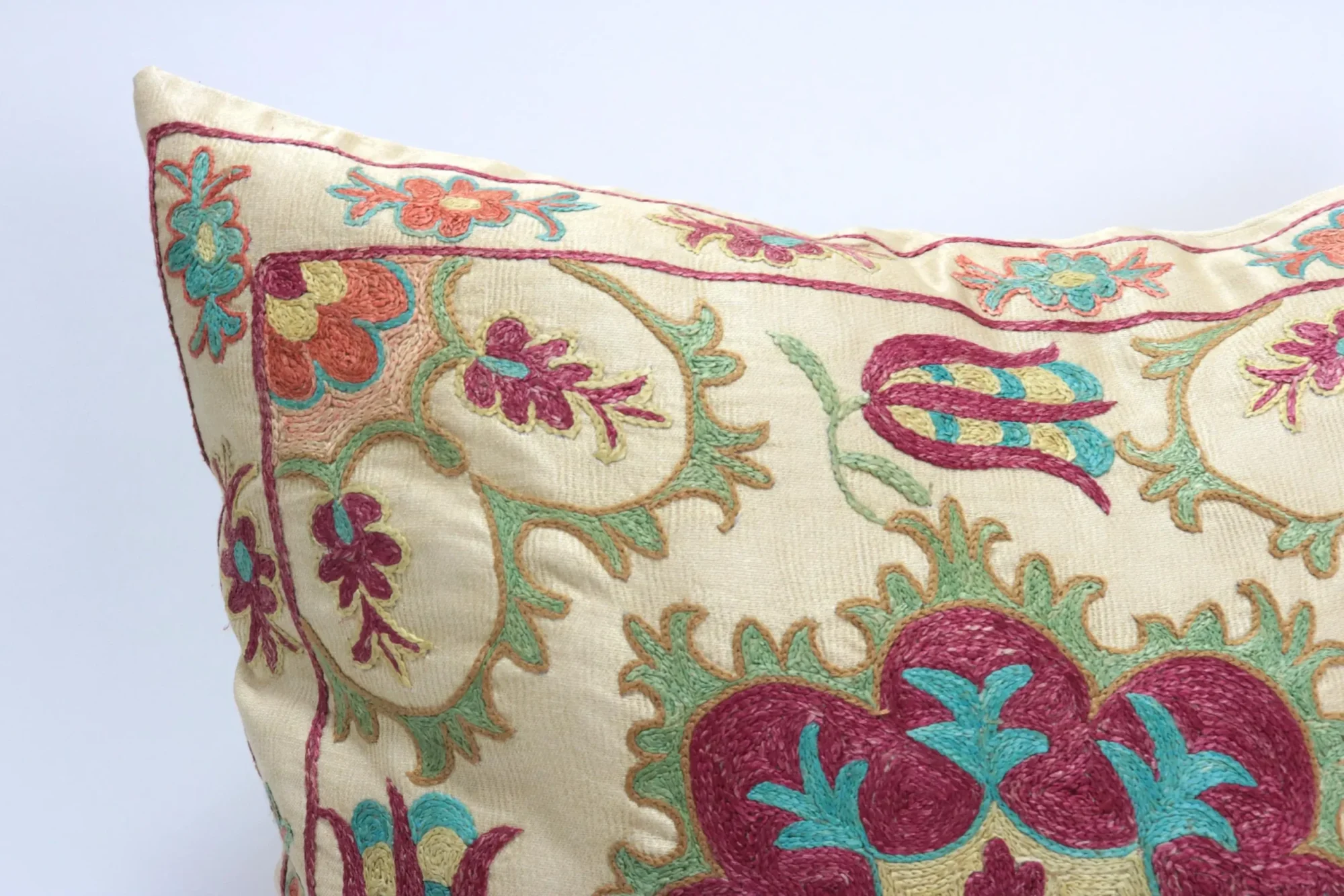 Suzani Pillow Uzbek Embroidery,Suzani 16 x 16 Throw Pillow, Suzani Cushion Cover,Suzani Pillow Cover,Hand Embroidery Suzani Pillow,Best Sale