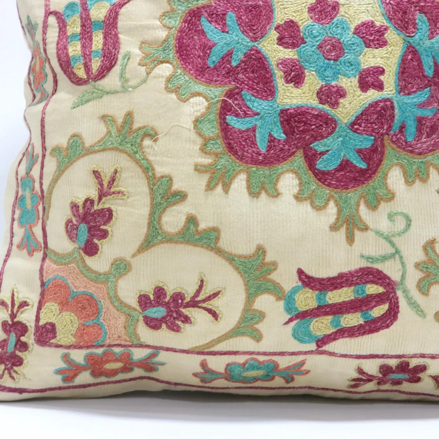 Suzani Pillow Uzbek Embroidery,Suzani 16 x 16 Throw Pillow, Suzani Cushion Cover,Suzani Pillow Cover,Hand Embroidery Suzani Pillow,Best Sale