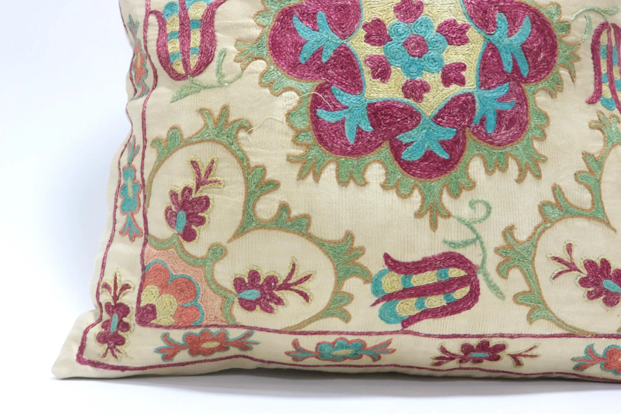 Suzani Pillow Uzbek Embroidery,Suzani 16 x 16 Throw Pillow, Suzani Cushion Cover,Suzani Pillow Cover,Hand Embroidery Suzani Pillow,Best Sale