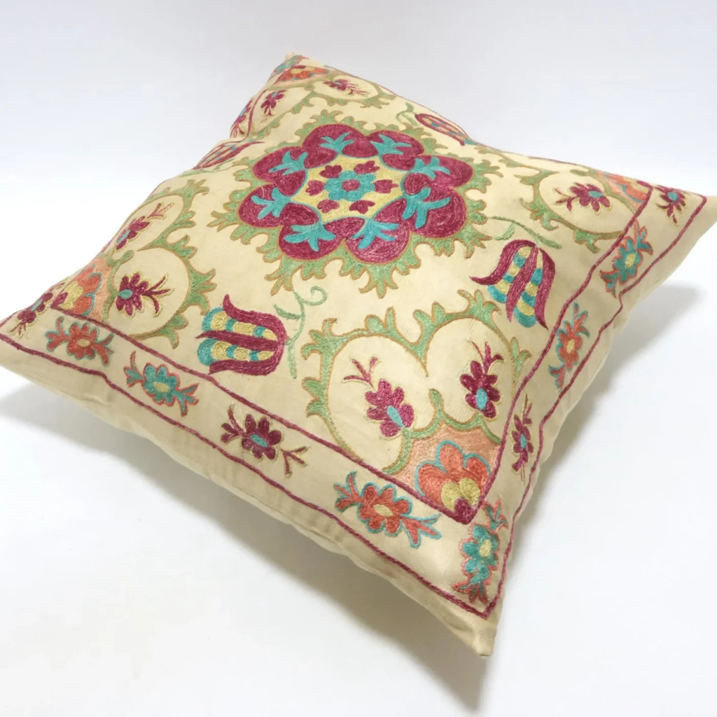 Suzani Pillow Uzbek Embroidery,Suzani 16 x 16 Throw Pillow, Suzani Cushion Cover,Suzani Pillow Cover,Hand Embroidery Suzani Pillow,Best Sale