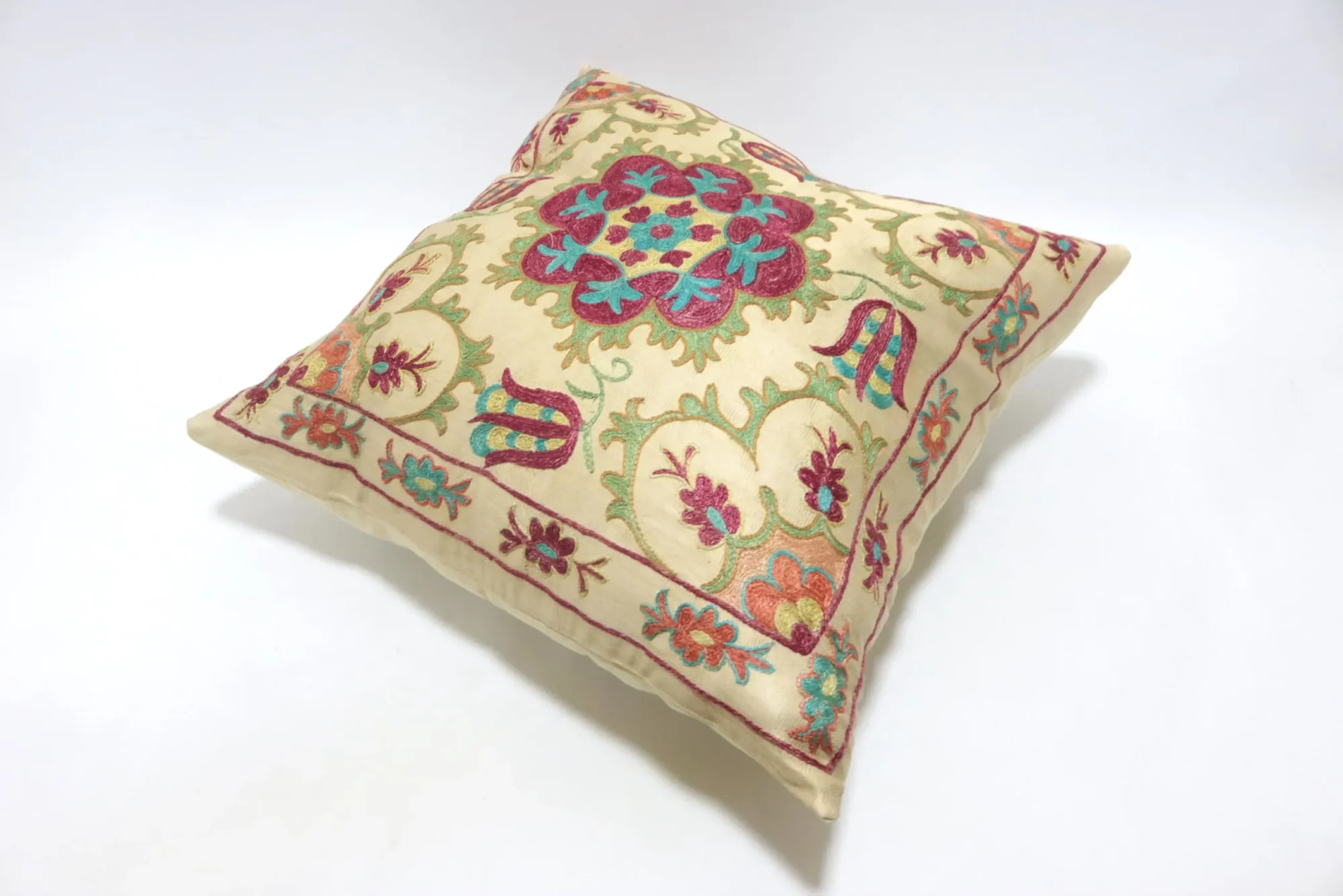 Suzani Pillow Uzbek Embroidery,Suzani 16 x 16 Throw Pillow, Suzani Cushion Cover,Suzani Pillow Cover,Hand Embroidery Suzani Pillow,Best Sale