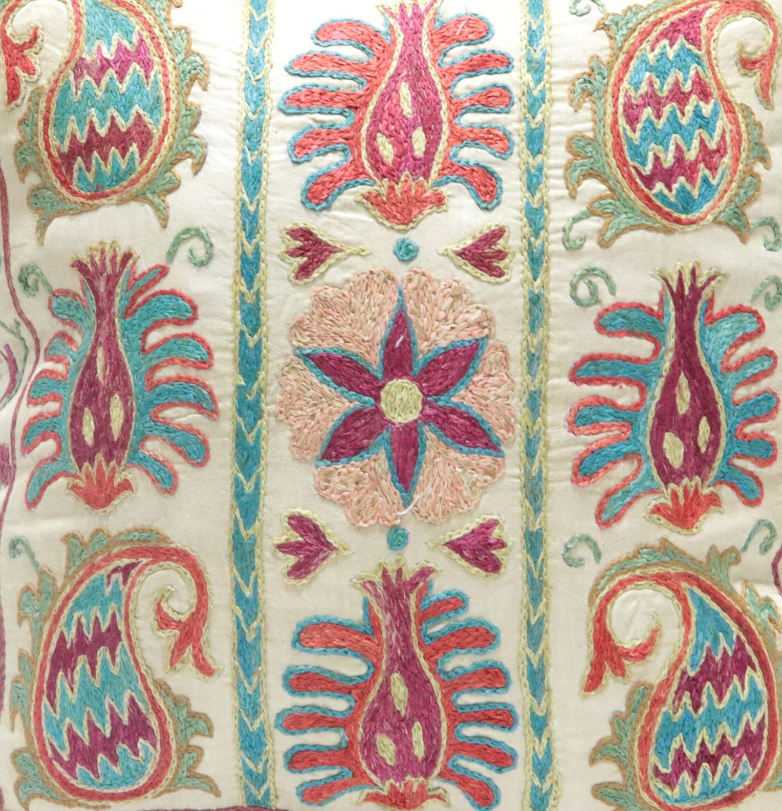 Suzani Pillow Uzbek Embroidery,Suzani 16 x 16 Throw Pillow, Suzani Cushion Cover,Suzani Pillow Cover,Hand Embroidery Suzani Pillow,Best Sale