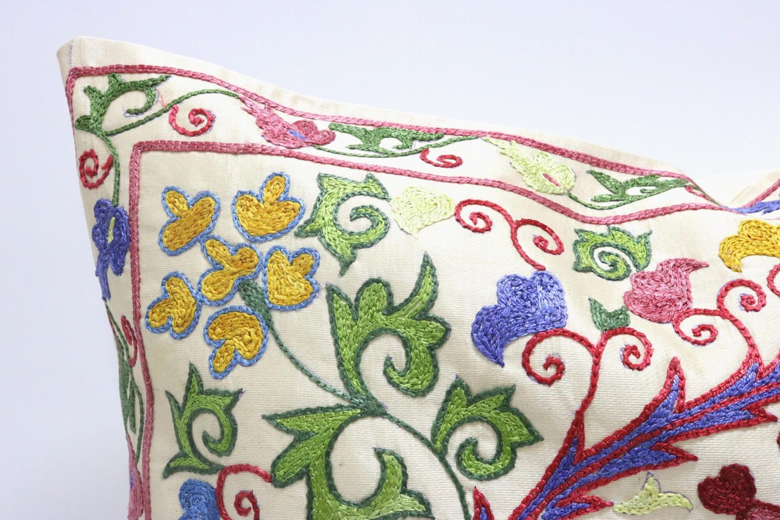 Suzani Pillow Uzbek Embroidery,Suzani Throw Pillow, Suzani Cushion Cover,Suzani Pillow Cover,Hand Embroidery Suzani Pillow,Best Sale