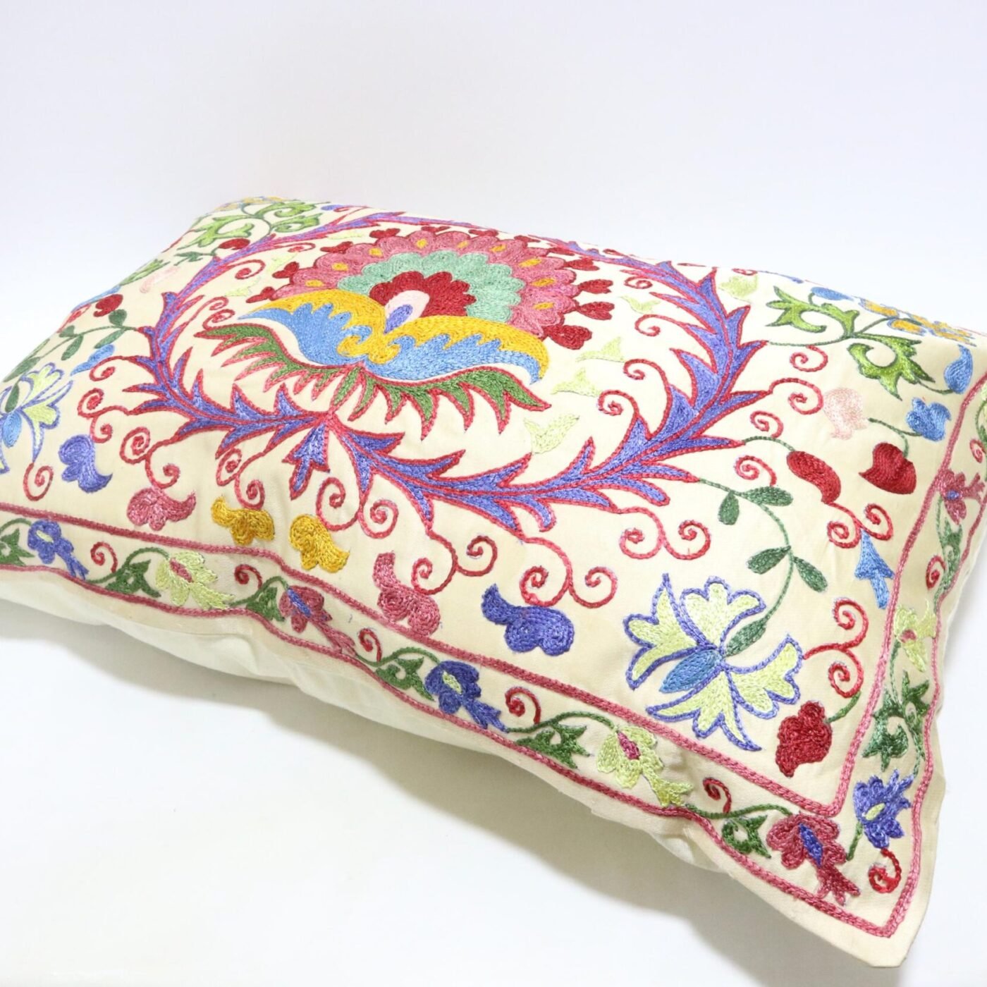 Suzani Pillow Uzbek Embroidery,Suzani Throw Pillow, Suzani Cushion Cover,Suzani Pillow Cover,Hand Embroidery Suzani Pillow,Best Sale