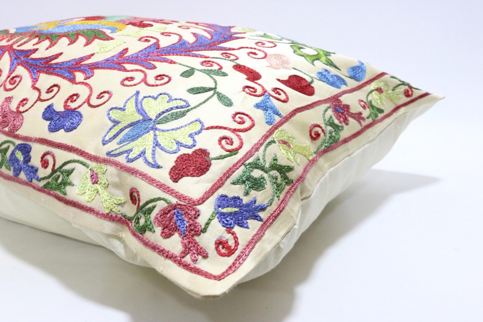 Suzani Pillow Uzbek Embroidery,Suzani Throw Pillow, Suzani Cushion Cover,Suzani Pillow Cover,Hand Embroidery Suzani Pillow,Best Sale