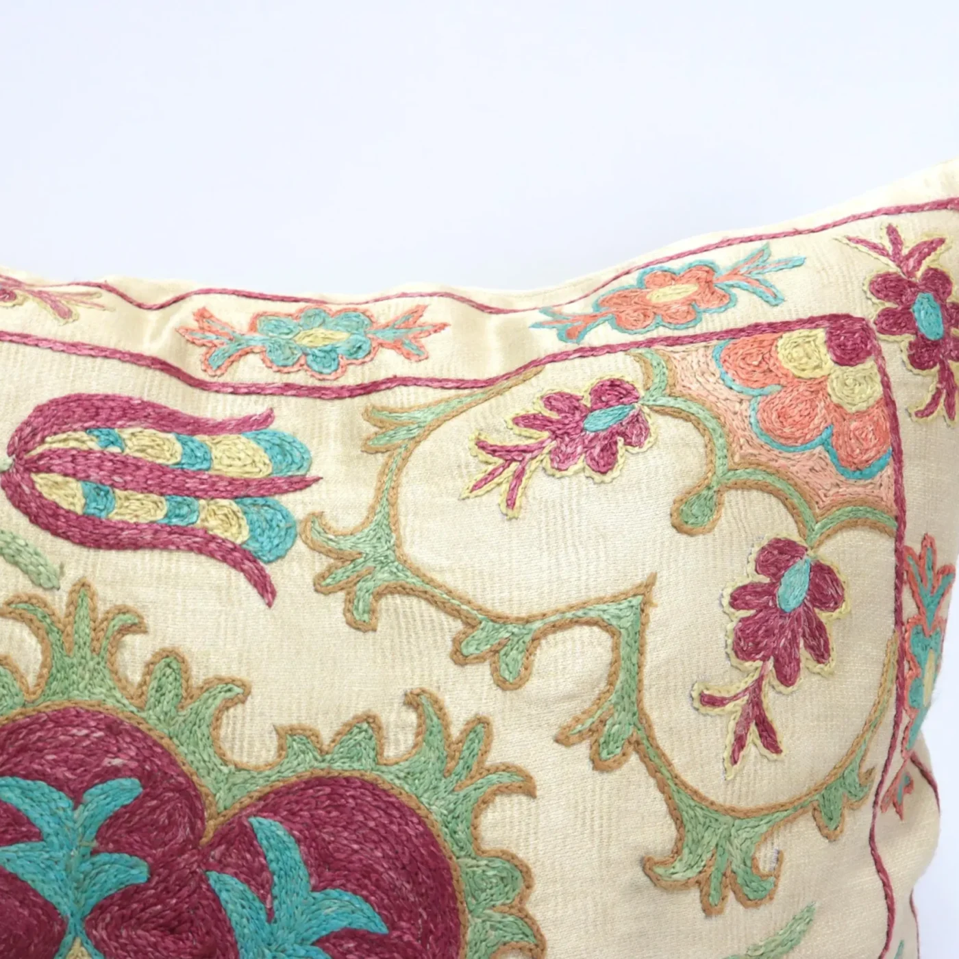 Suzani Pillow Uzbek Embroidery,Suzani 16 x 16 Throw Pillow, Suzani Cushion Cover,Suzani Pillow Cover,Hand Embroidery Suzani Pillow,Best Sale