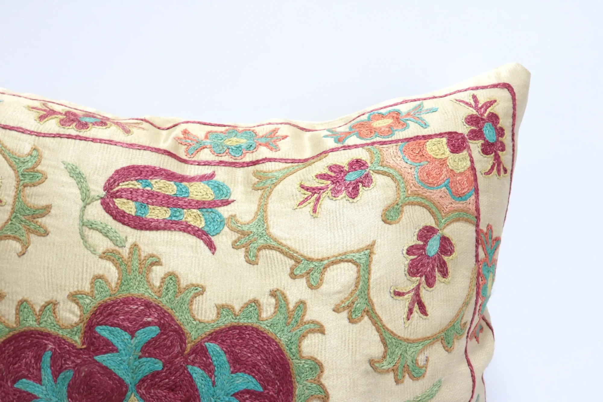 Suzani Pillow Uzbek Embroidery,Suzani 16 x 16 Throw Pillow, Suzani Cushion Cover,Suzani Pillow Cover,Hand Embroidery Suzani Pillow,Best Sale
