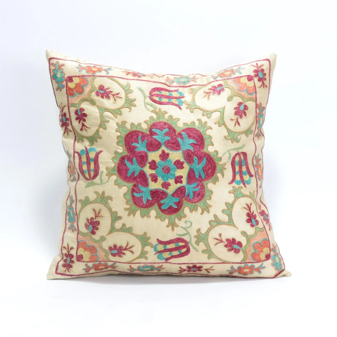 Suzani Pillow Uzbek Embroidery,Suzani 16 x 16 Throw Pillow, Suzani Cushion Cover,Suzani Pillow Cover,Hand Embroidery Suzani Pillow,Best Sale