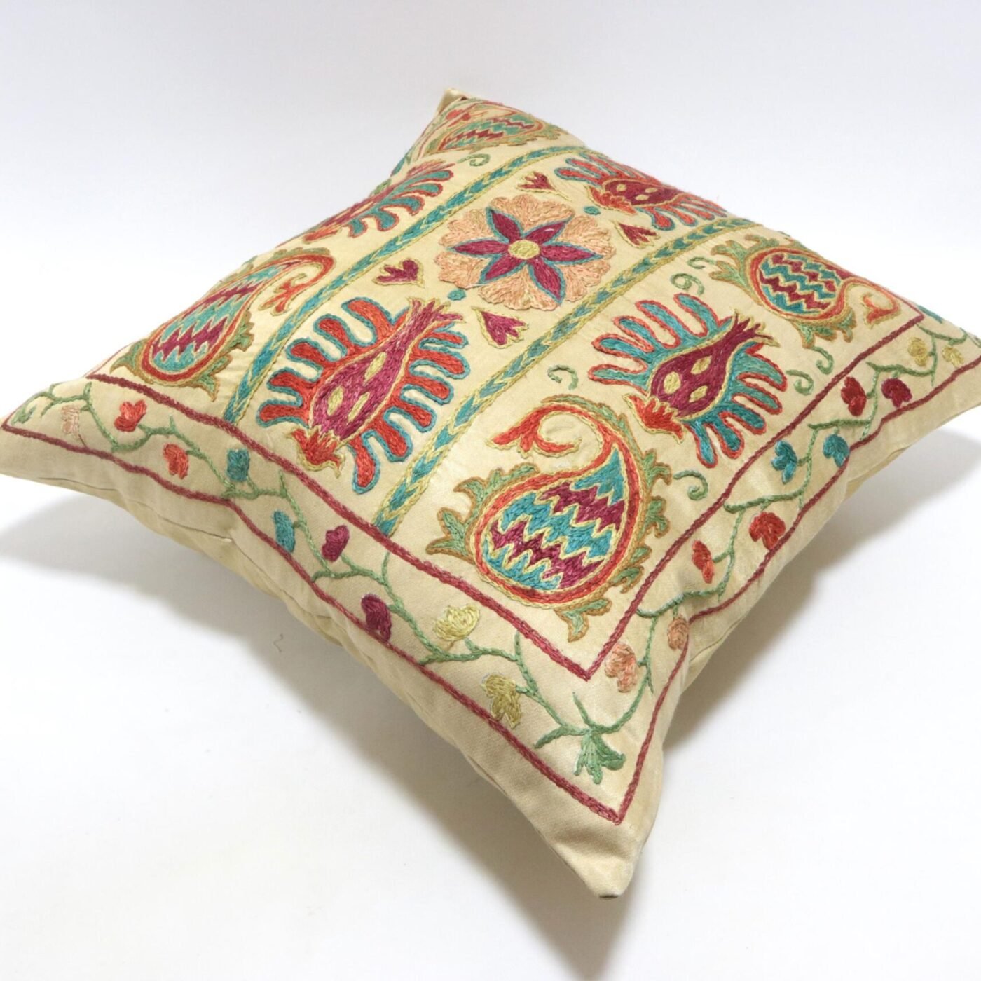 Suzani Pillow Uzbek Embroidery,Suzani 16 x 16 Throw Pillow, Suzani Cushion Cover,Suzani Pillow Cover,Hand Embroidery Suzani Pillow,Best Sale