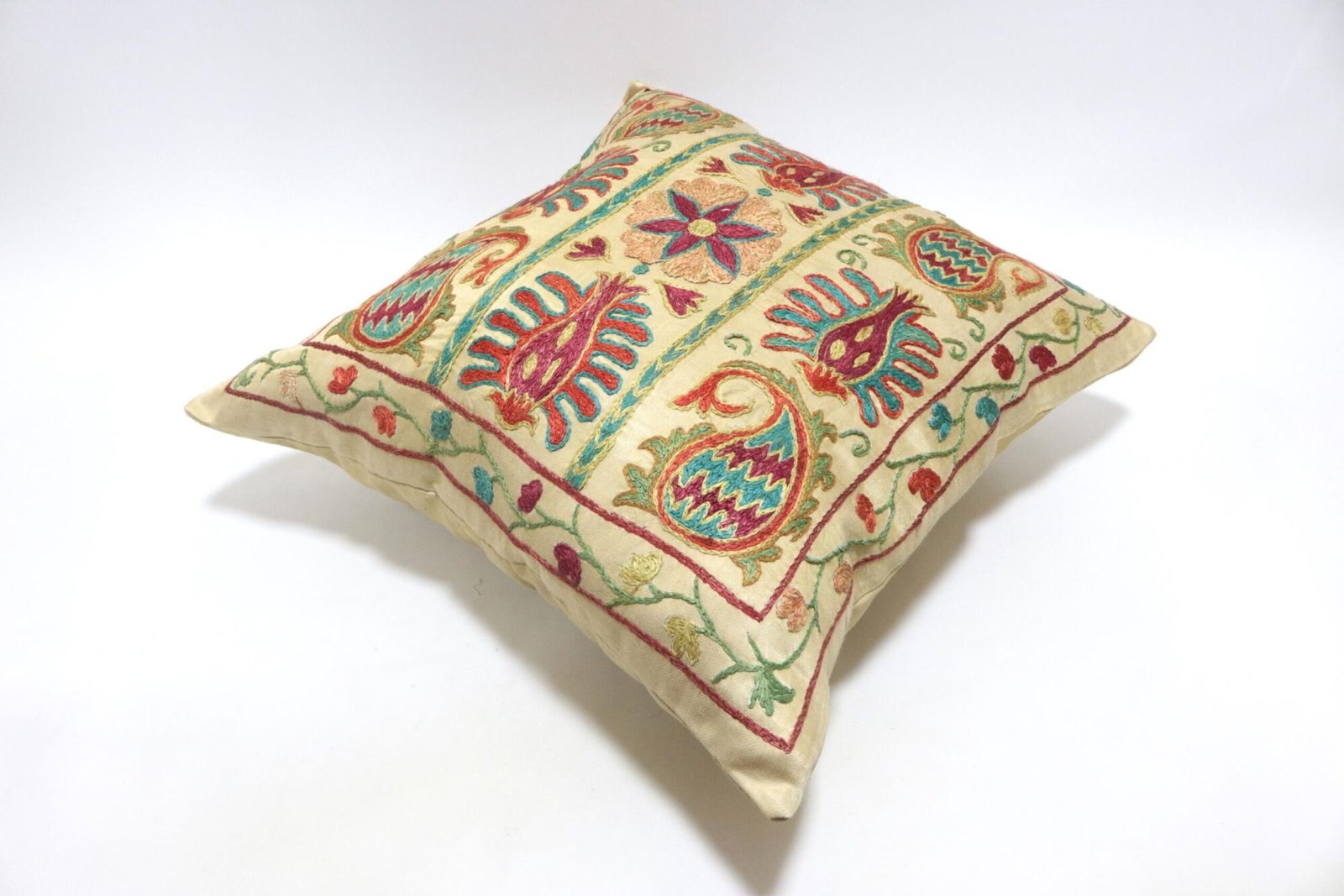 Suzani Pillow Uzbek Embroidery,Suzani 16 x 16 Throw Pillow, Suzani Cushion Cover,Suzani Pillow Cover,Hand Embroidery Suzani Pillow,Best Sale