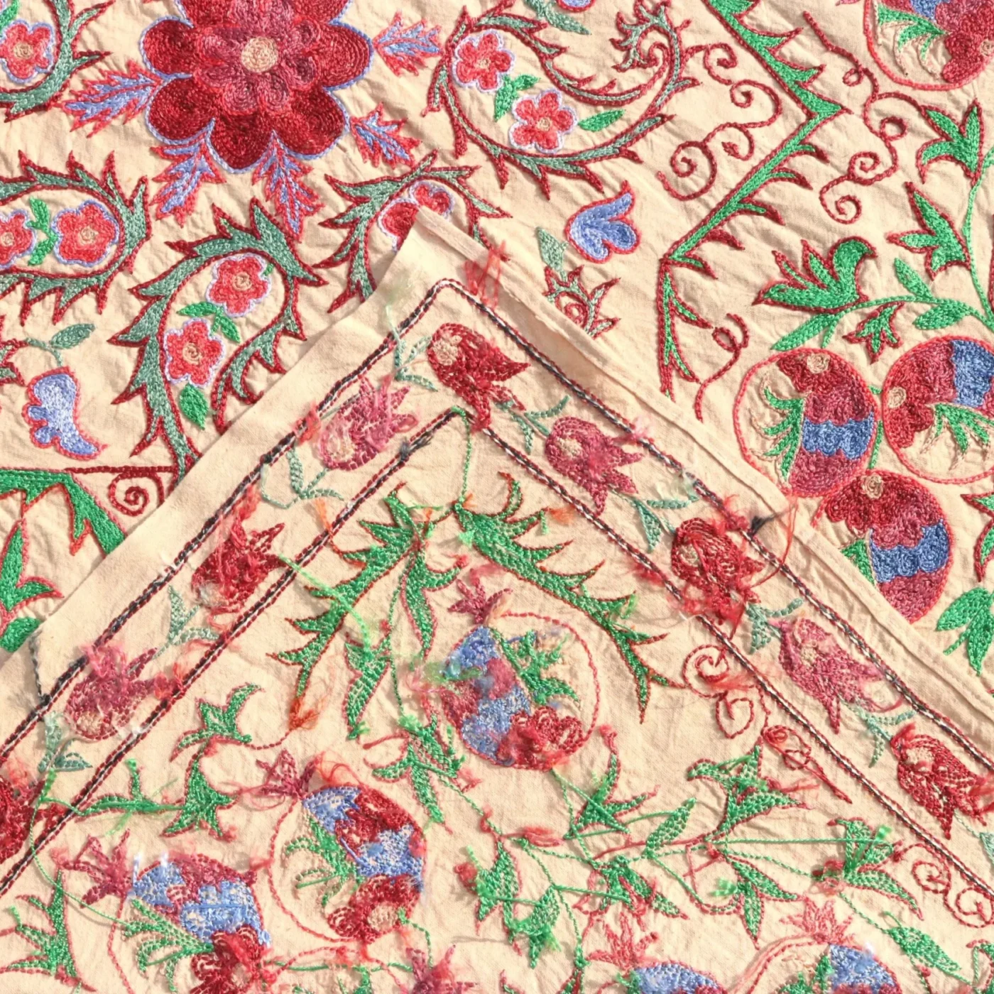Suzani Uzbek handmade embroidery,Suzani Fabric Suzani Wall Hanging,  Bedspread, Bedcover, Wall hanging Decorative fabric, Suzani tablecloth.