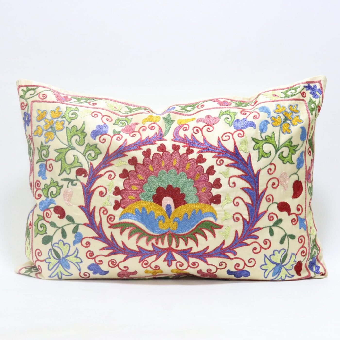 Suzani Pillow Uzbek Embroidery,Suzani Throw Pillow, Suzani Cushion Cover,Suzani Pillow Cover,Hand Embroidery Suzani Pillow,Best Sale