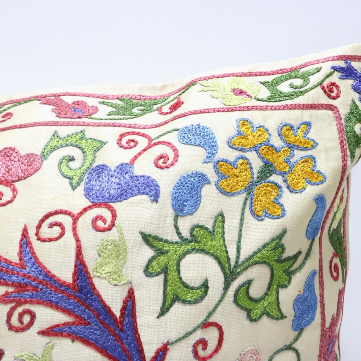 Suzani Pillow Uzbek Embroidery,Suzani Throw Pillow, Suzani Cushion Cover,Suzani Pillow Cover,Hand Embroidery Suzani Pillow,Best Sale