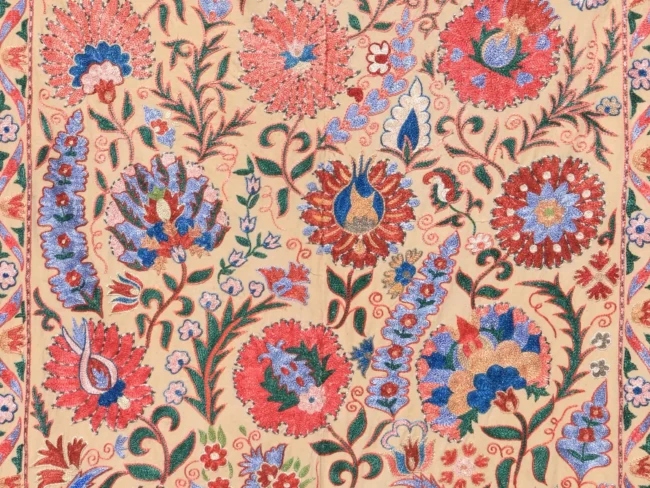 Uzbek handmade embroidery suzani. Bedspread, Bedcover, Wall hanging, Tapestry, Wall decor, Throw, tablecloth.