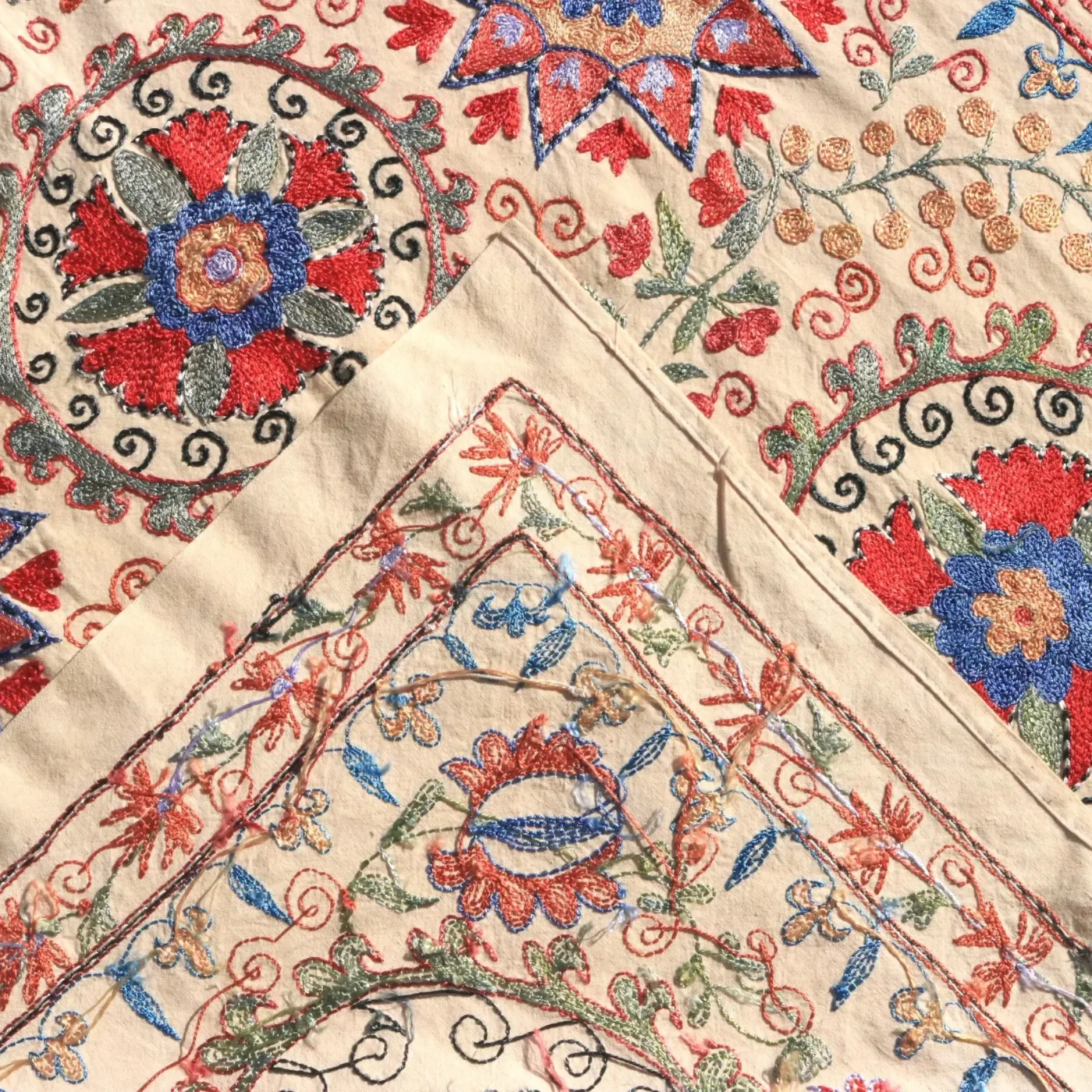 Uzbek handmade embroidery suzani. Bedspread, Bedcover, Wall hanging, Tapestry, Wall decor, Throw, tablecloth.