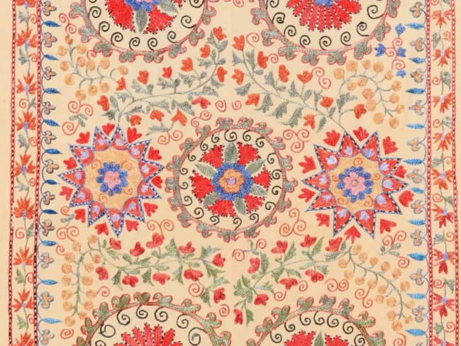 Uzbek handmade embroidery suzani. Bedspread, Bedcover, Wall hanging, Tapestry, Wall decor, Throw, tablecloth.