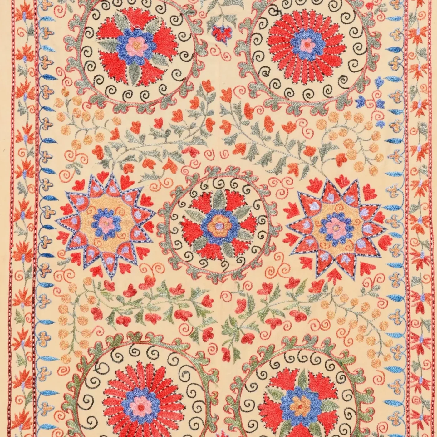 Uzbek handmade embroidery suzani. Bedspread, Bedcover, Wall hanging, Tapestry, Wall decor, Throw, tablecloth.
