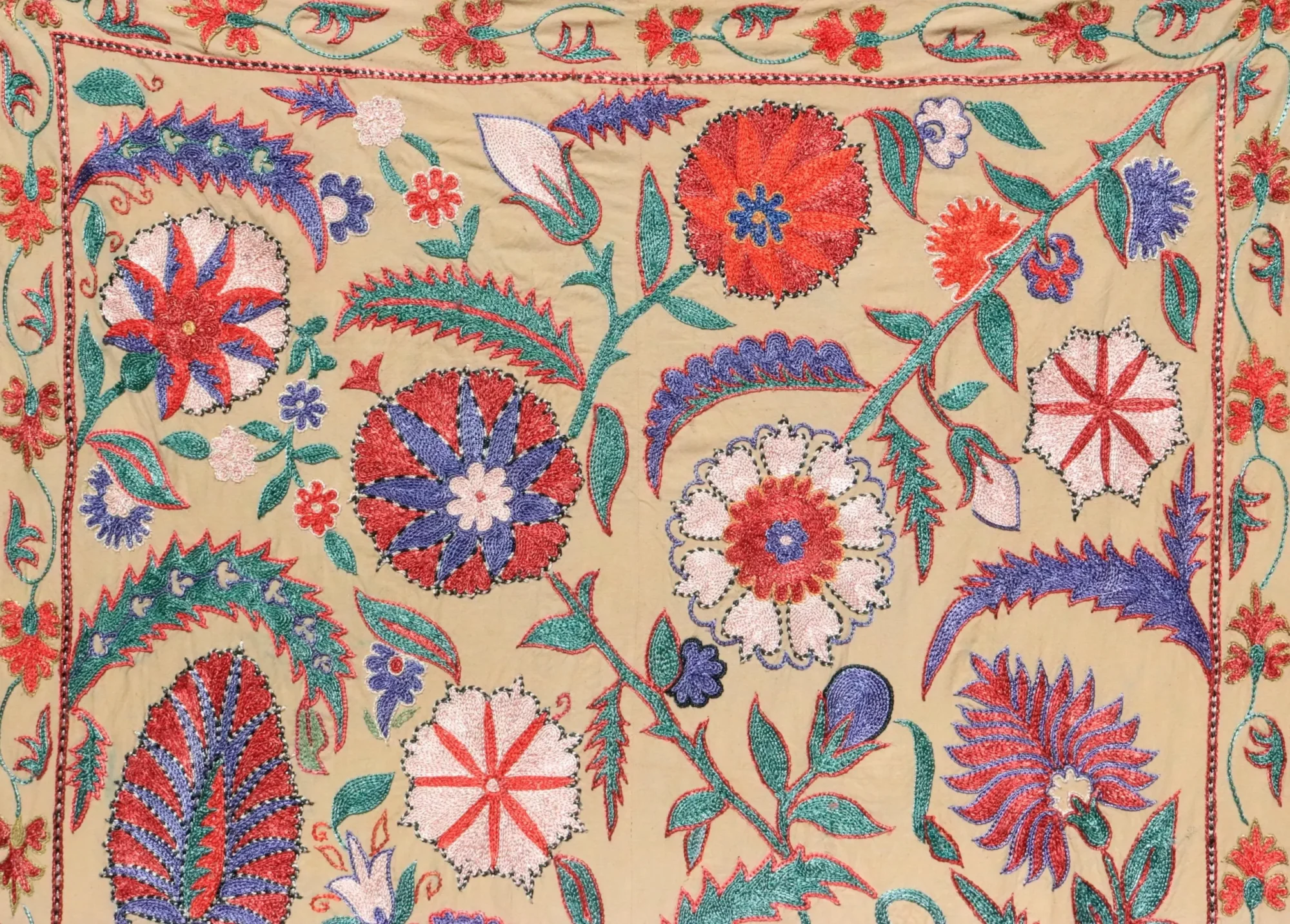 Uzbek handmade embroidery suzani. Bedspread, Bedcover, Wall hanging, Tapestry, Wall decor, Throw, tablecloth.