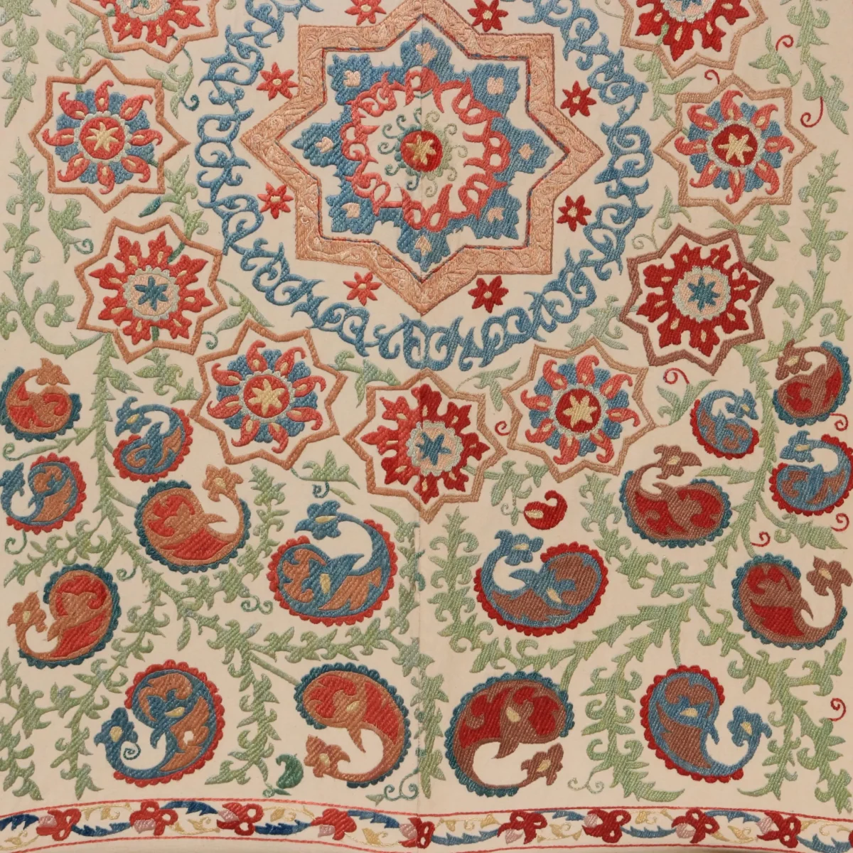Uzbek handmade embroidery suzani. Bedspread, Bedcover, Wall hanging, Tapestry, Wall decor, Throw, tablecloth.