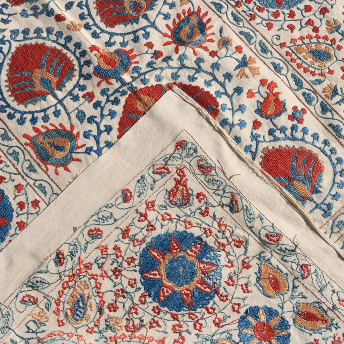 Uzbek handmade embroidery suzani. Bedspread, Bedcover, Wall hanging, Tapestry, Wall decor, Throw, tablecloth.