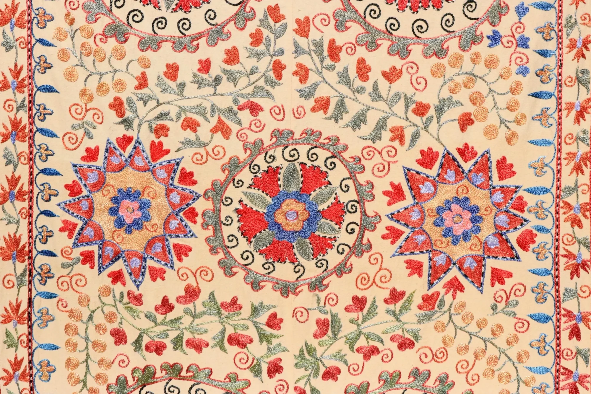 Uzbek handmade embroidery suzani. Bedspread, Bedcover, Wall hanging, Tapestry, Wall decor, Throw, tablecloth.