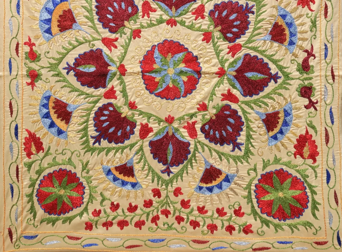 Uzbek handmade embroidery suzani. Bedspread, Bedcover, Wall hanging, Tapestry, Wall decor, Throw, tablecloth.