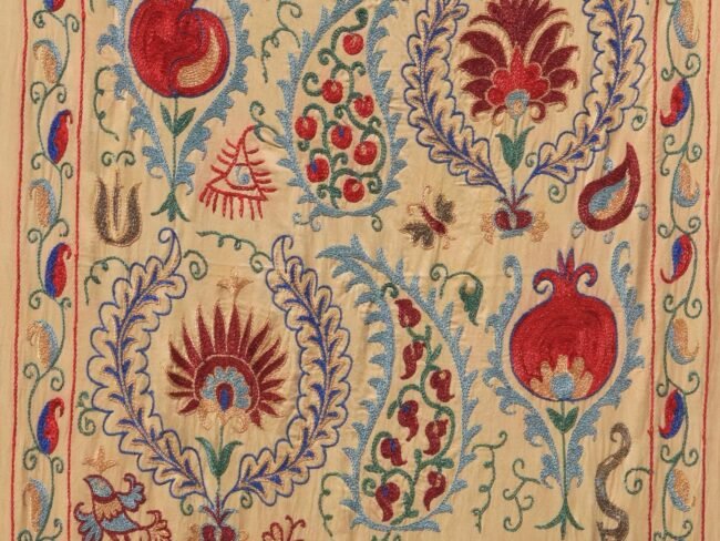 Uzbek handmade embroidery suzani. Bedspread, Bedcover, Wall hanging, Tapestry, Wall decor, Throw, tablecloth.