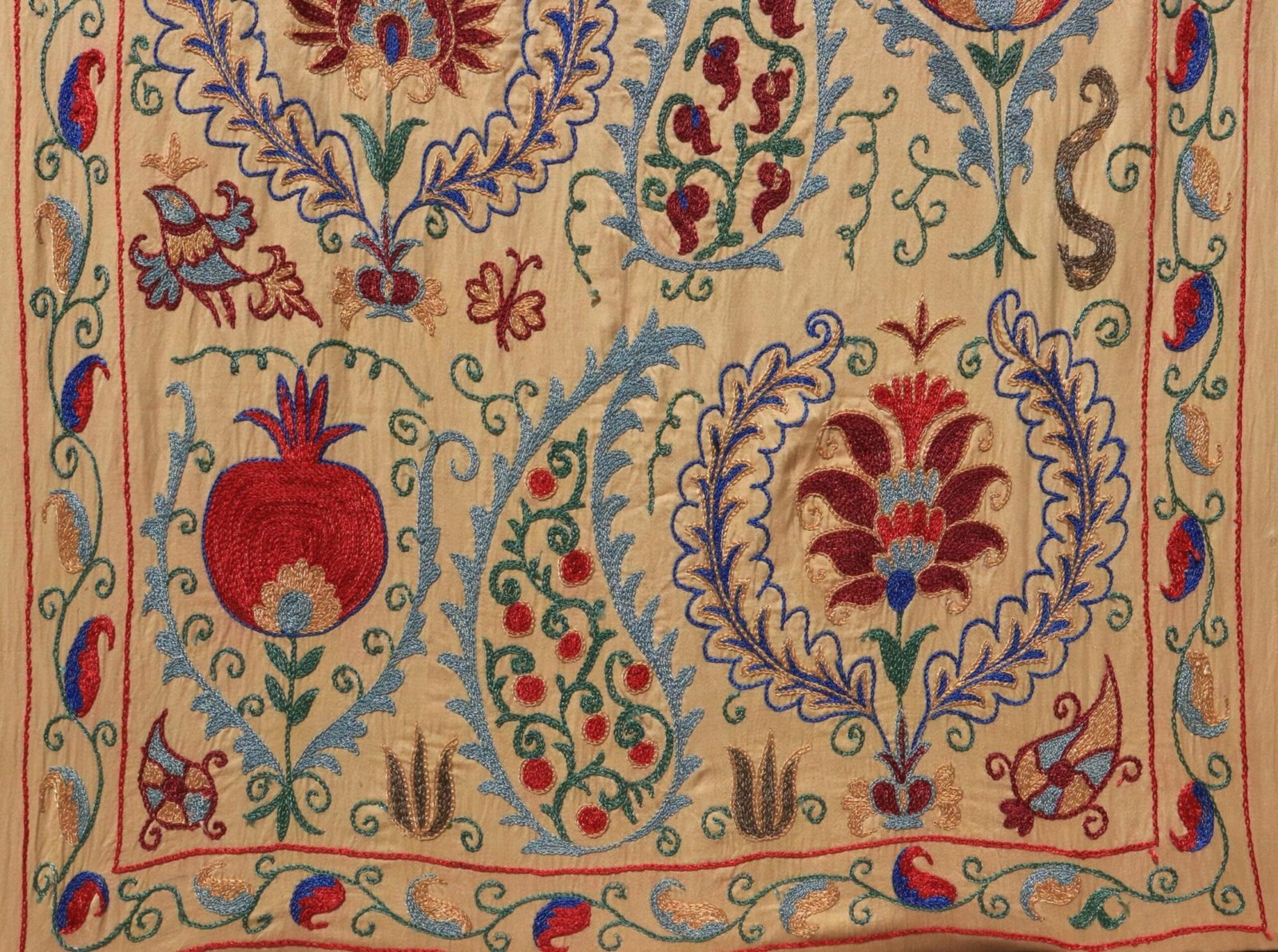 Uzbek handmade embroidery suzani. Bedspread, Bedcover, Wall hanging, Tapestry, Wall decor, Throw, tablecloth.