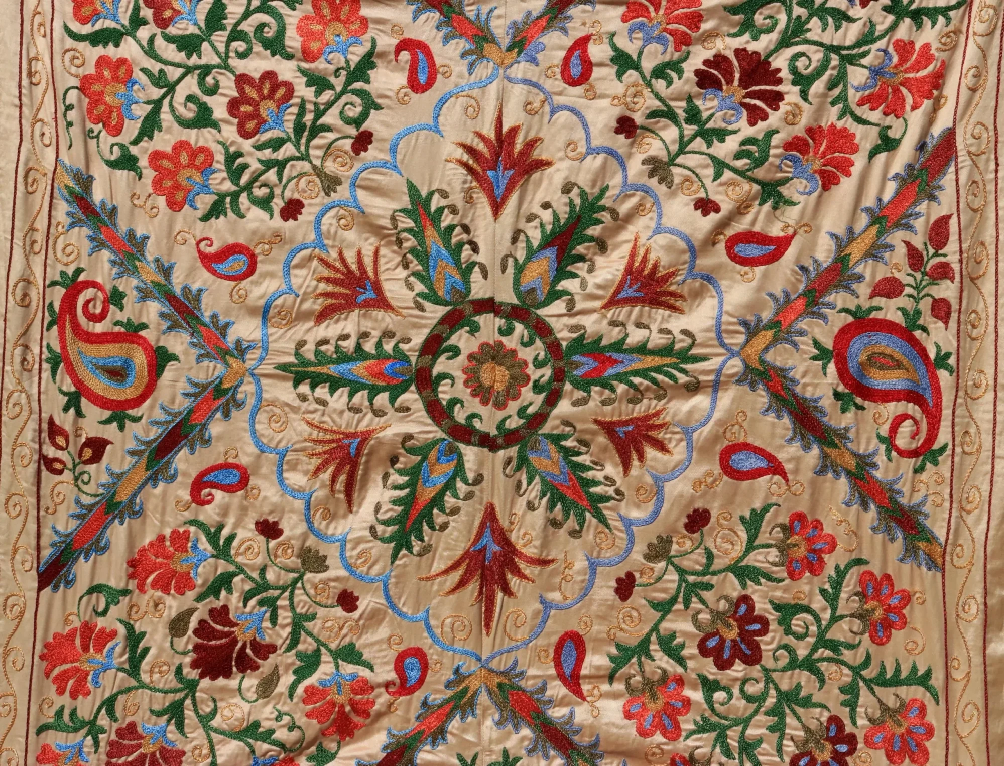 Uzbek handmade embroidery suzani. Bedspread, Bedcover, Wall hanging, Tapestry, Wall decor, Throw, tablecloth.