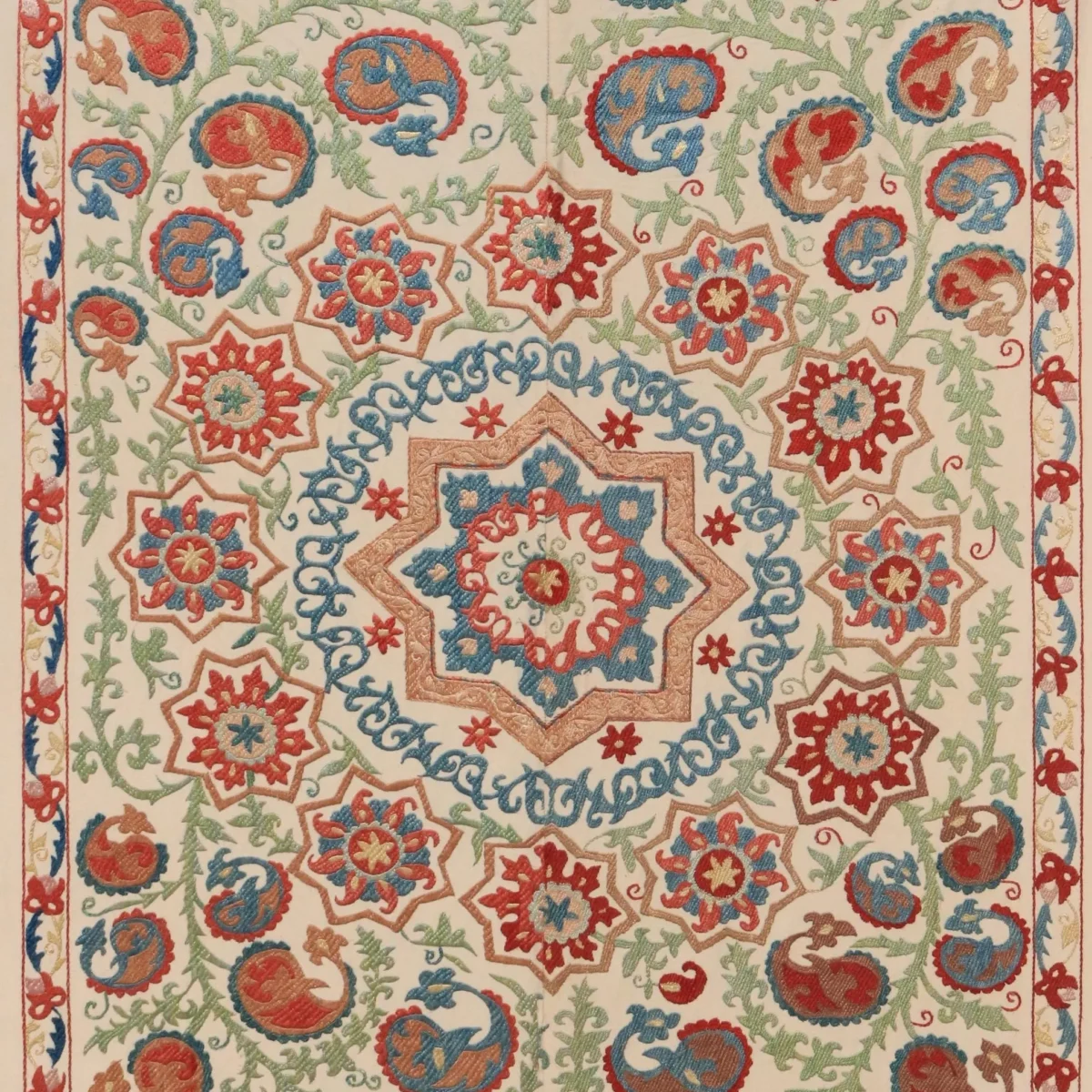 Uzbek handmade embroidery suzani. Bedspread, Bedcover, Wall hanging, Tapestry, Wall decor, Throw, tablecloth.