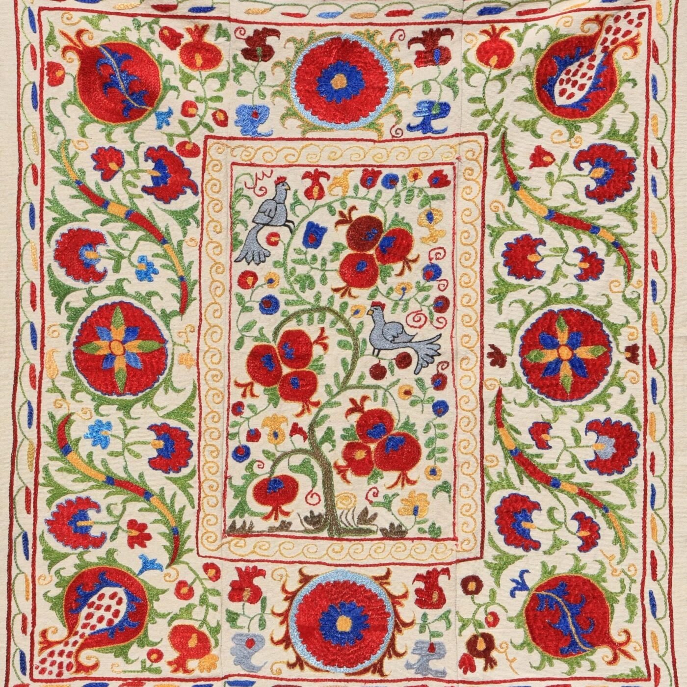 Uzbek handmade embroidery suzani. Bedspread, Bedcover, Wall hanging, Tapestry, Wall decor, Throw, tablecloth.